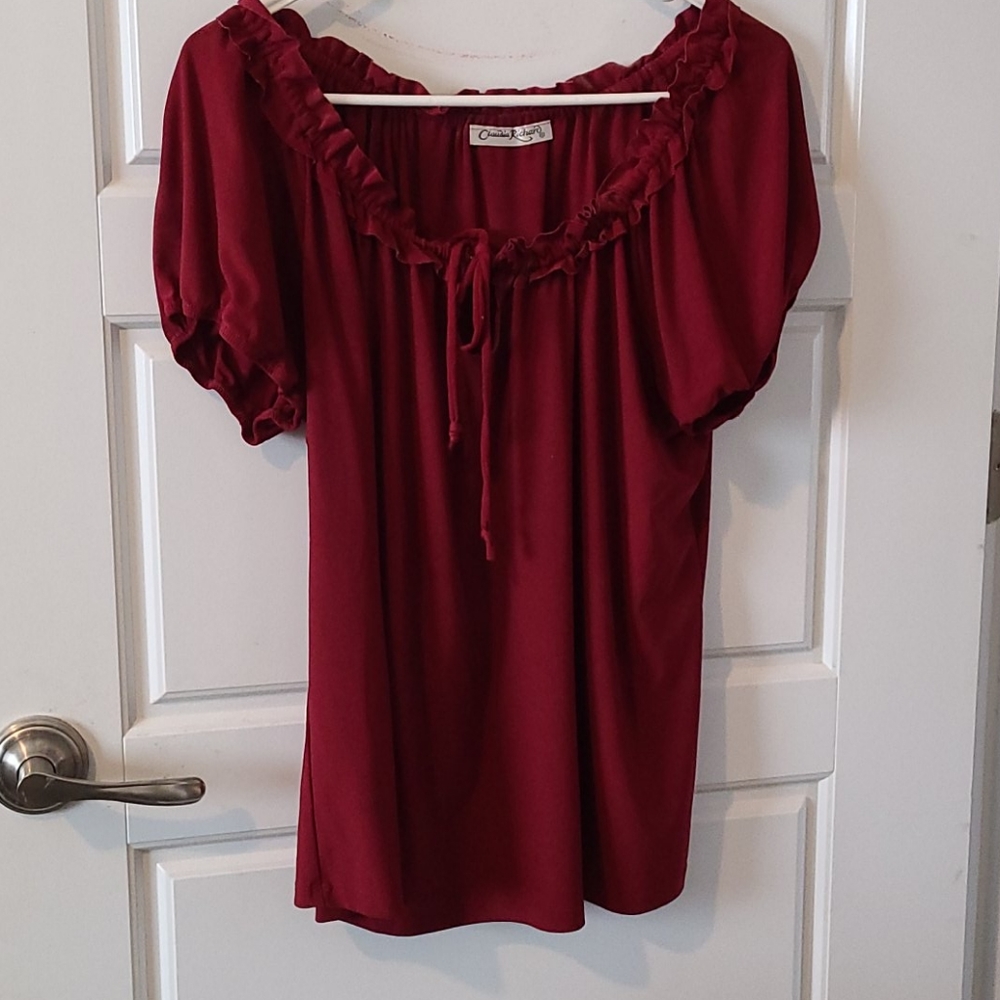 Dark red blouse